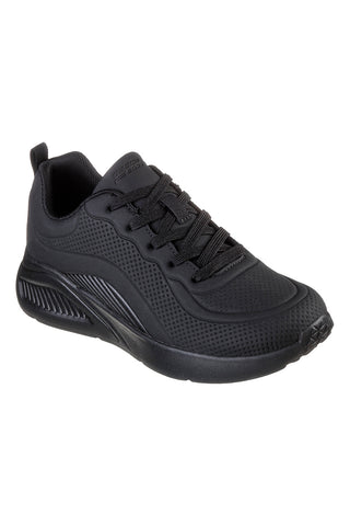 Črni superge iz duraleatherja s podplatom iz spominske pene Skechers BOBS Buno How Sweet