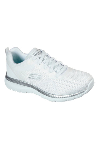 SKECHERS BOUNTIFUL QUICK PATH WHITE/SILVER