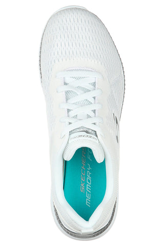 SKECHERS BOUNTIFUL QUICK PATH WHITE/SILVER