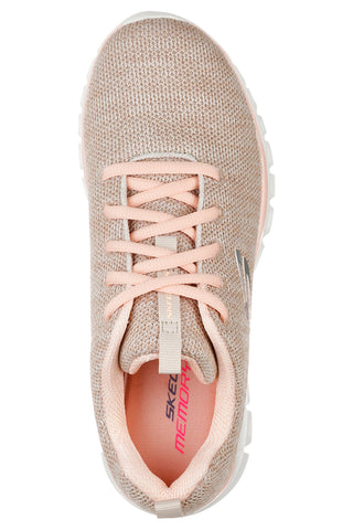 Bež barvne lahke mrežaste superge z memory peno Skechers Graceful Twisted Fortune