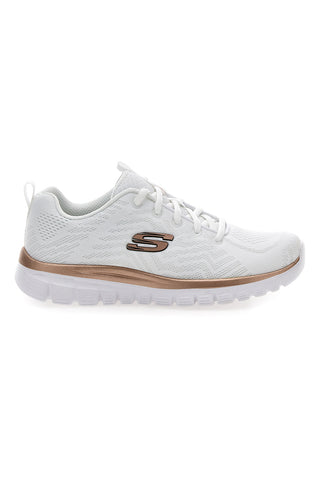 Bele mrežaste čevlje z Memory Foam Skechers Graceful Get Connected