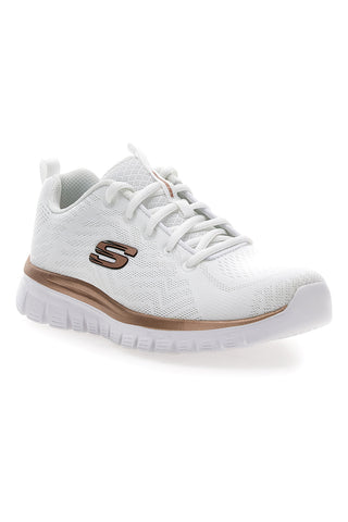 Bele mrežaste čevlje z Memory Foam Skechers Graceful Get Connected