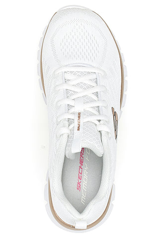 Bele mrežaste čevlje z Memory Foam Skechers Graceful Get Connected