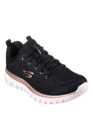 Črni mrežasti superge z Memory Foam Skechers Graceful Get Connected R-Sport