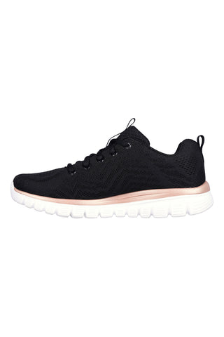 Črni mrežasti superge z Memory Foam Skechers Graceful Get Connected R-Sport