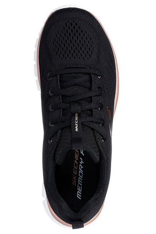 Črni mrežasti superge z Memory Foam Skechers Graceful Get Connected R-Sport