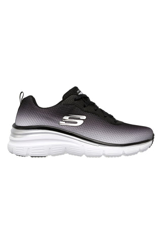 Črni čevlji z oblazinjenim podplatom Skechers Fashion Fit Build Up
