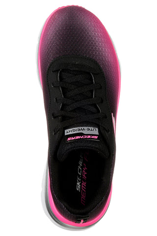 Črno-rožnati športni copati s spominsko peno Skechers Fashion Fit Build Up