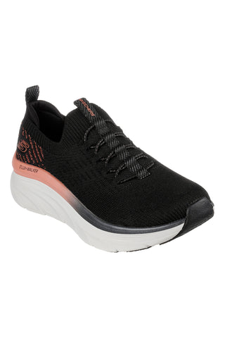 Črni slip-on superge z mrežastim glitterjem in podplatom iz spominske pene Skechers D'LUX Walker Let It Glow