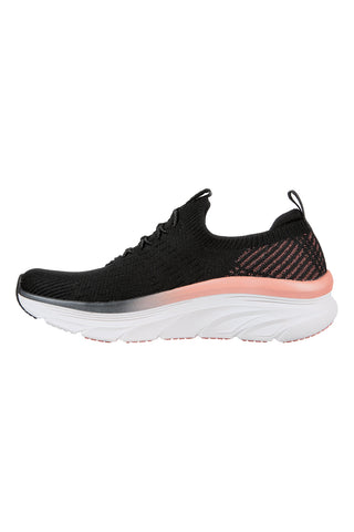 Črni slip-on superge z mrežastim glitterjem in podplatom iz spominske pene Skechers D'LUX Walker Let It Glow