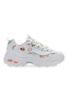 Bele večbarvne superge Memory Foam Skechers D'lites Blooming Fields