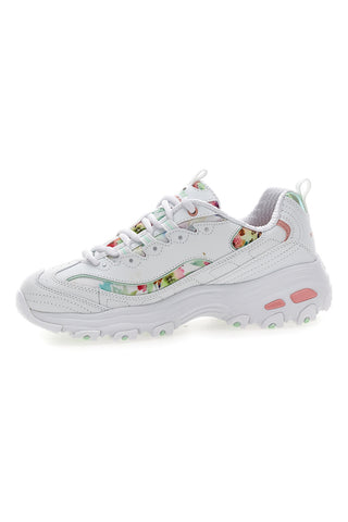 Bele večbarvne superge Memory Foam Skechers D'lites Blooming Fields