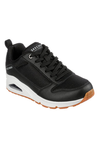 Črni športni copati z mrežastimi vstavki in zračno blazinico Skechers UNO Inside Matters