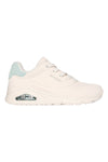 Bež superge z žajbljevo zelenimi vložki in sistemom Skech-Air Skechers Uno Pop Back