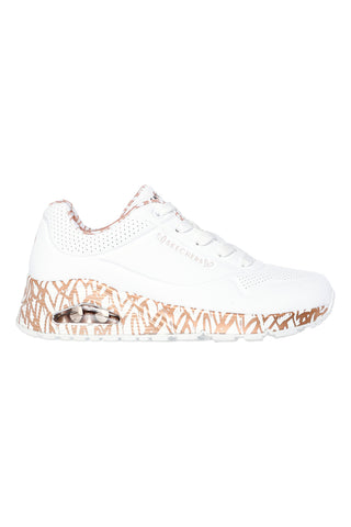 Bele superge z roza srčki in zračno blazinico Skechers UNO Loving Love