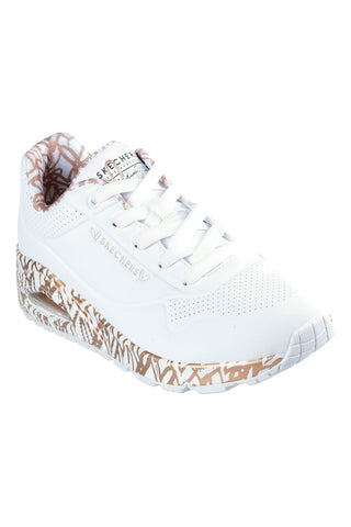 Bele superge z roza srčki in zračno blazinico Skechers UNO Loving Love