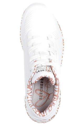 Bele superge z roza srčki in zračno blazinico Skechers UNO Loving Love