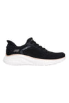 Črni pleteni slip-in superge z memory peno Skechers Bobs Squad Chaos Current Muse