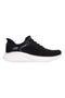 Črni pleteni slip-in superge z memory peno Skechers Bobs Squad Chaos Current Muse