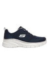 Mornarsko modre pletene superge s spominsko peno Skechers Fashion Fit 2.0 Moonlight Glow