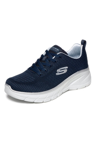 Mornarsko modre pletene superge s spominsko peno Skechers Fashion Fit 2.0 Moonlight Glow