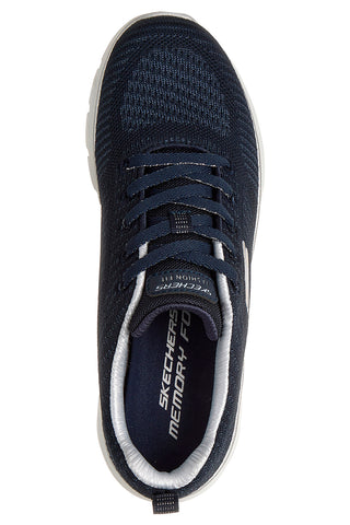 Mornarsko modre pletene superge s spominsko peno Skechers Fashion Fit 2.0 Moonlight Glow