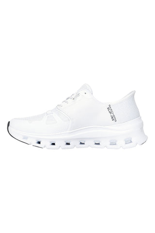 Bele mrežaste superge brez vezalk z zračno hlajeno spominsko peno Skechers Glide-Step Pro
