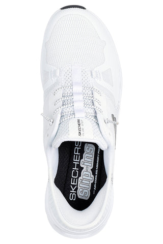 Bele mrežaste superge brez vezalk z zračno hlajeno spominsko peno Skechers Glide-Step Pro
