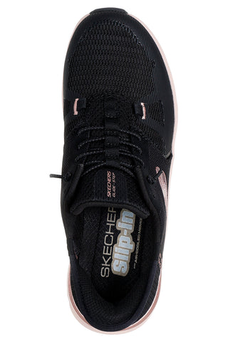 Črni slip-on superge z Glide-Step in spominsko peno Skechers Glide-Step Pro Radiant Stride