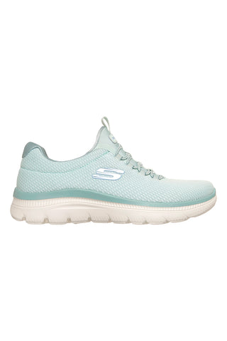 Mentolovo zeleni mrežasti čevlji Skechers Summits plus summer haze