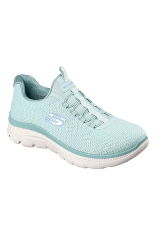 Mentolovo zeleni mrežasti čevlji Skechers Summits plus summer haze