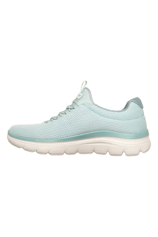 Mentolovo zeleni mrežasti čevlji Skechers Summits plus summer haze