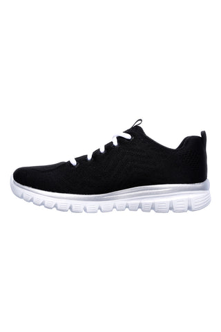 Črno-bele superge Memory Foam Skechers Graceful Get Connected