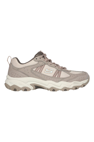 Bež pohodniški copati z vezalkami Skechers Stamina na