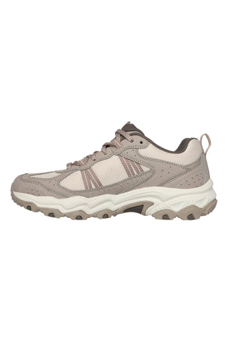 Bež pohodniški copati z vezalkami Skechers Stamina na