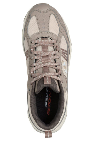 Bež pohodniški copati z vezalkami Skechers Stamina na