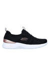 Črne pletene športne copate Skechers Skech-Air Dynamight Perfect Steps s sistemom Skech-Air in spominsko peno