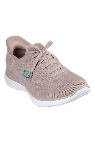 Čevlji slip ins taupe in knit Skechers Summits new daily