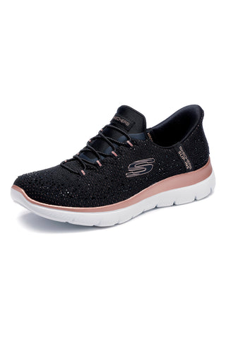 Črne superge z bleščicami in spominsko peno Skechers Summits Brilliant Shine