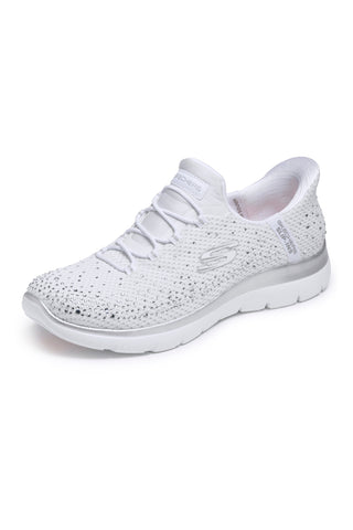 SKECHERS SUMMITS BRILLIANT SHINE WHITE/SILVER