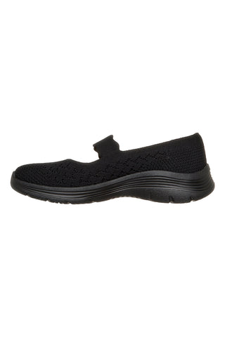 Črni pleteni baletni čevlji Skechers BEDFORD CHEERFUL GLOW