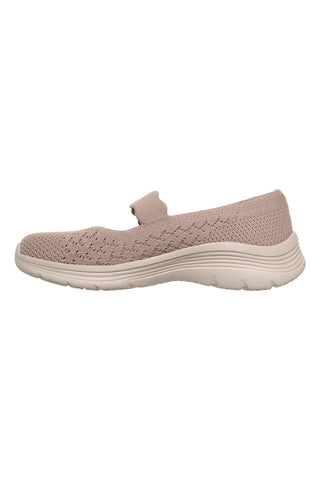 Skechers BEDFORD CHEERFUL GLOW pleteni čevlji v sivem odtenku