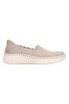 Skechers WILSHIRE BLVD TRUE CHARM perforirane pletene hlačke v sivkasti barvi