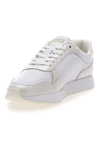Bele usnjene športne copate Tommy jeans Th Chic