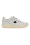 Tommy jeans TJw Basket style bele usnjene športne copate