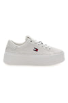 Beli ploščati podplat Tommy jeans Tjw Script Cupsole Superge