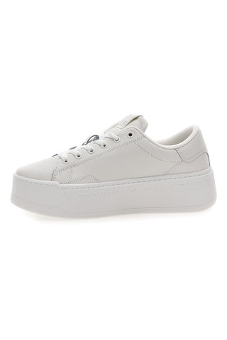 Beli ploščati podplat Tommy jeans Tjw Script Cupsole Superge