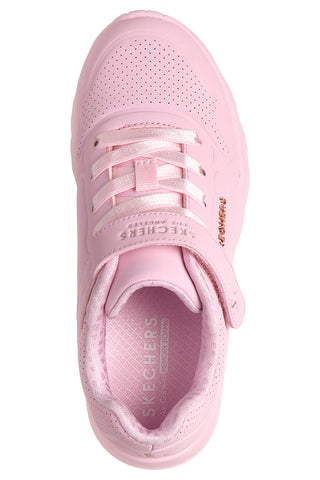 Bele superge z zadrgo na strani, ki se lahko perejo v pralnem stroju: Skechers Uno Lite Easy Zip