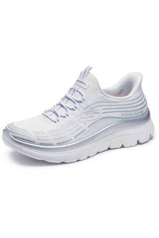 Sneakers bianche lavabili in lavatrice Skechers Summits Plus Soft Luster