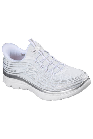 Sneakers bianche lavabili in lavatrice Skechers Summits Plus Soft Luster